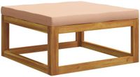 vidaXL Modulaire voetenbank met kussens Beige