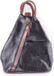 Giuliano Sac à dos classique Cilou - Noir Brun - Femme - Fabriqué en Italie