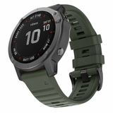 By Qubix - Siliconen bandje - Leger groen - 22mm Quickfit - Geschikt voor Garmin Approach S60 & S62 / Instinct / Instinct 2 (Solar)