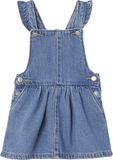 Vertbaudet Salopettejurk baby's van denim met schouderbandjes met ruche