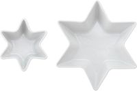 Mikasa Chalk Tapasschaaltjes - Porselein - Wit - Stervormig - Set van 2