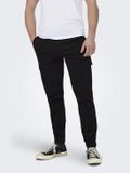ONLY & SONS ONSCARTER Tapered Fit Cargo Broek Zwart W34 x L32