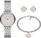 Emporio Armani AR80023 Horloge geschenkset - Staal - Zilverkleurig - Ø 32 mm