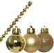 Decoris 14x stuks kleine kunststof kerstballen goud 3 cm glans/mat/glitter - Kerstversiering