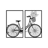 Stijlvol zwart decoratief metalen wandaccessoire (2 stuks), 43 x 70 cm