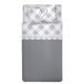 PENSIERI DELICATI Beddengoedset voor Frans bed, 100% katoen, 120 x 200 cm, Lovely Check Grey