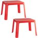 Plasticforte Table enfant - 2x pièces - plastique - rouge - 55 x 66 x 43 cm - camping - jardin - table