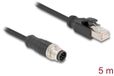 Delock M12 Cable A-coded 8 pin male to RJ45 male PVC 5 m