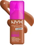 NYX Professional Make Up Make 'EM Wonder Foundation - Zachte matte finish - Met huidverzorgende hyaluronzuur - Mahogany