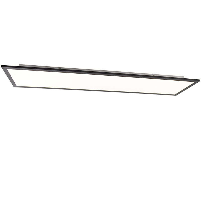 QAZQA Modern LED-paneel zwart incl. LED 120 cm - Liv Q