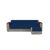 MB home basic Bankhoes met halfeiland, stof, donkerblauw, 190 cm