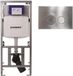 Geberit Geberit Inbouwreservoir UP320 met QeramiQ metal bedieningsplaat - dualflush - ronde knoppen - metaal RVS