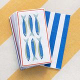 Talking Tables 16 x Premium Visthema Servetten Lange Lunch Sardine Papier Wegwerp Servetten Gastendoeken Dubbelzijdige Serviettes voor Decoupage Servies voor Zomer Dineren Picknicks Gerecycled Papier