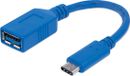 Manhattan USB 2.0, USB 3.2 Gen 1 (USB 3.0) Adapter – 1x USB 3.2 Gen 1 bus A (USB 3.0) – 1x USB-C stekker – 353540