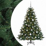 vidaXL Kunstkerstboom met kerstbal 150 cm 150 LED's Warmwit