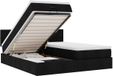 vidaXL Ottoman Bed with Mattresses 160x200cm Fabric Black