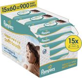 Pampers Aqua Soft Touch Billendoekjes - 15 Pakken van 60 Stuks (900 Totaal)