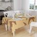 Bonamaison Tafelkleed, Anti-Mold, Sneldrogend, Waterdicht, 100% Polyester Tafellaken, Bruine tinten, 140 x 160 Cm