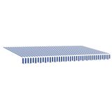 VidaXL 3329634 Uitschuifbare Luifel Blauw Metaal 3500 mm