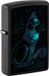 Zippo Stormaansteker, Spiritual Cat, mat zwart, Black Light, hervulbaar, herbruikbaar, windbestendig design, geschenkdoos, gemaakt in de VS