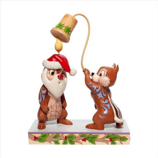 Disney Traditions (Jim Shore) Enesco Disney Christmas Chip 'n' Dale Figurine - 18 cm - Multi