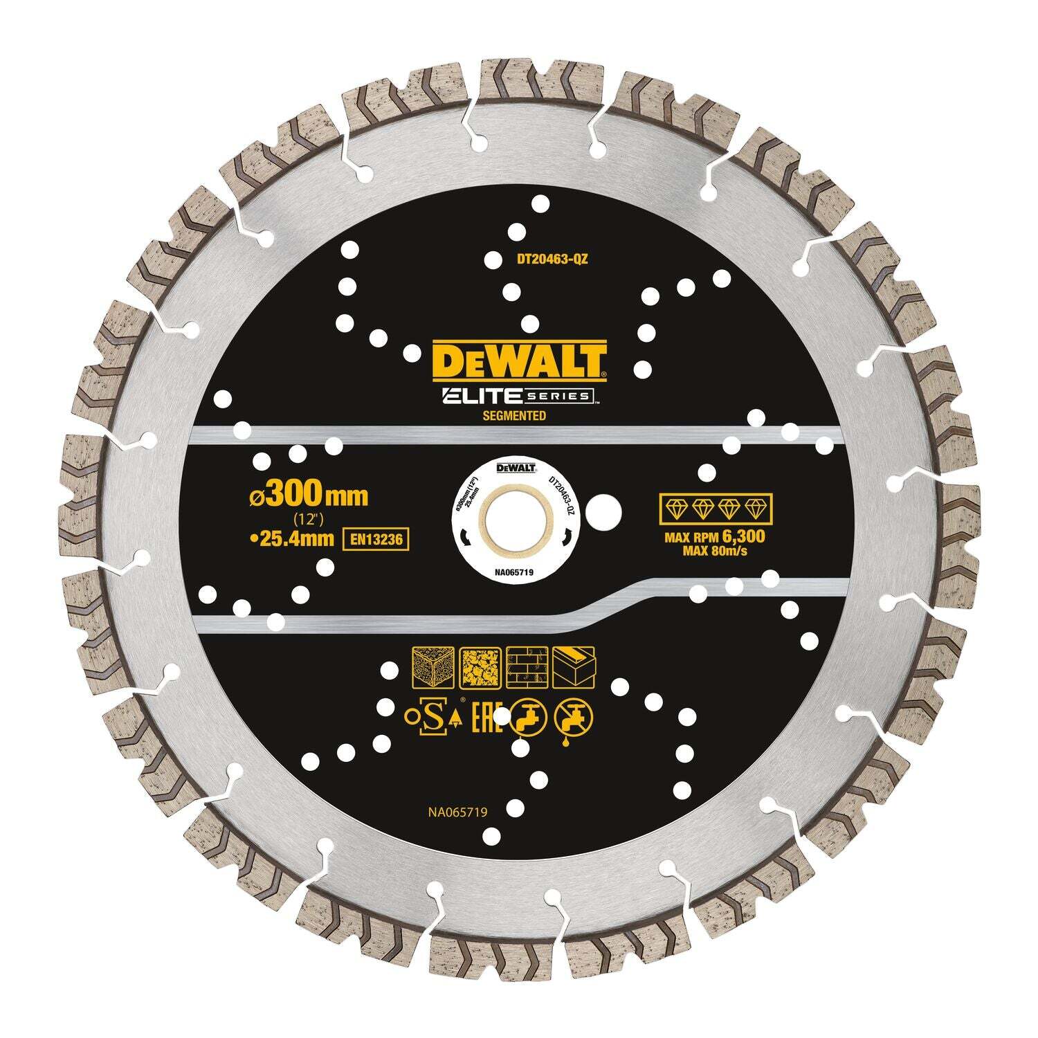 DeWALT DT20463 Diamantzaagblad Gesegmenteerd 355mm Elite Series Asgat 25,4mm