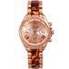 Burgi Montre à quartz suisse classique pour femme avec affichage analogique et bracelet en alliage, Or rose/bicolore, Bracelet