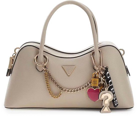GUESS Davina Satchel Handtas Schoudertas Light Taupe