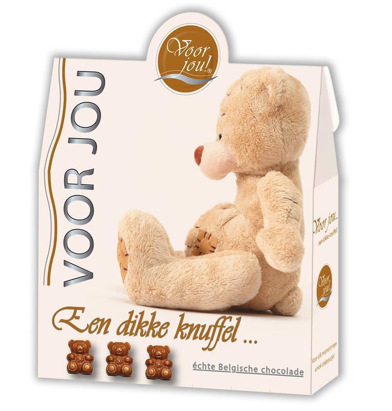 Voor Jou Chocolade beertjes dikke knuffel 100 G