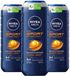 NIVEA Men Shampoo & Shower gel 3in1 For Men Sport - 3 x 500 ml - Voordeelverpakking