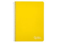 Liderpapel Spiraalbinding, A4, hardcover, 80h, 90g, horizontaal gelinieerd, met gele rand