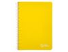 Liderpapel Spiraalbinding, A4, hardcover, 80h, 90g, horizontaal gelinieerd, met gele rand