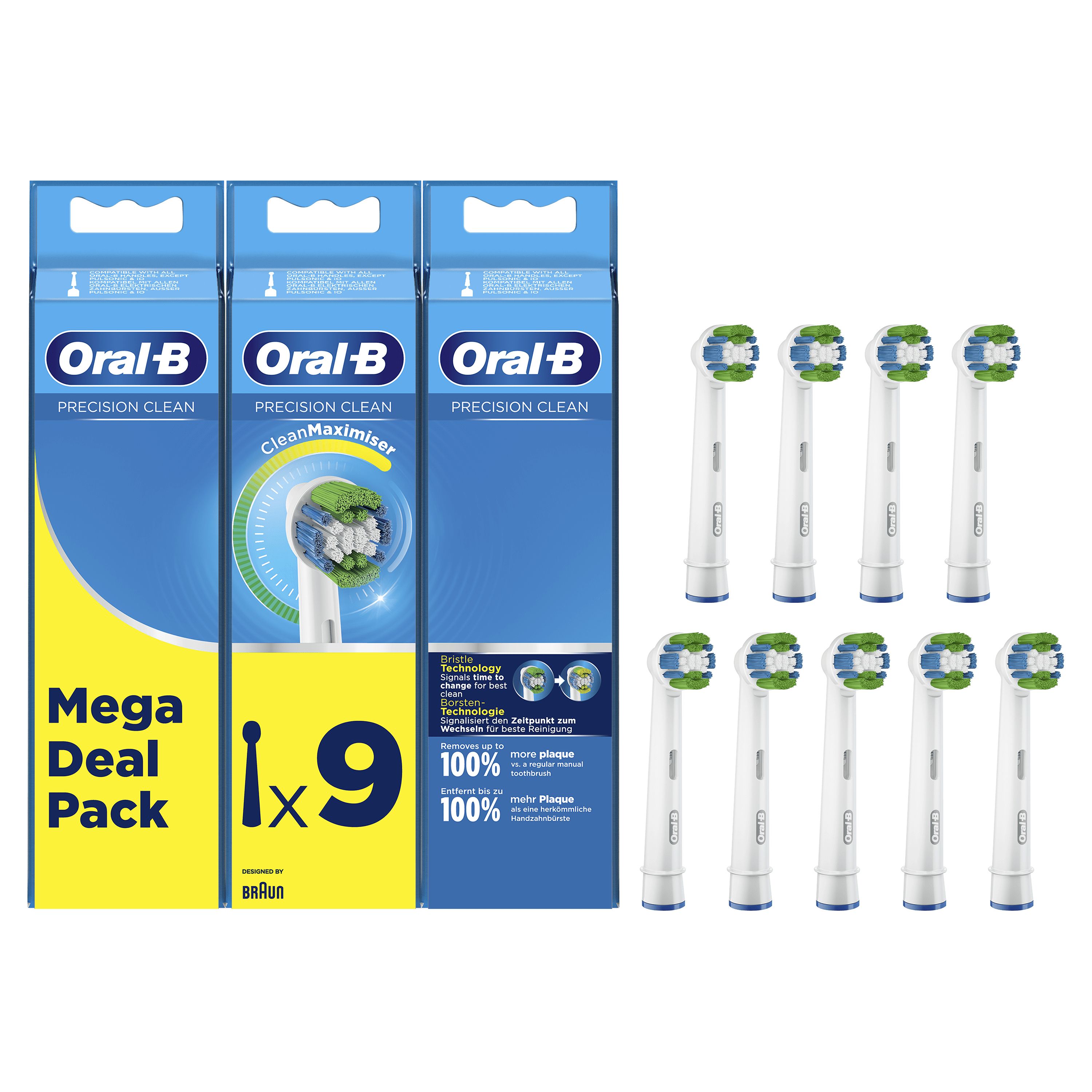 Oral-B Precision Clean Opzetborstel - 9 stuks