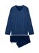 HOM - Bo Pyjama set lange mouw/lange broek - Navy Print - mannen - L