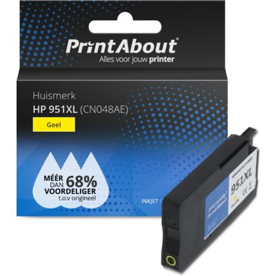 PrintAbout Huismerk HP 951XL (CN048AE) Inktcartridge Geel Hoge capaciteit