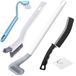 Toiletborstel Silicone toiletborstel met lange steel - Set van 4