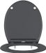 vidaXL Toiletbril Antraciet Duroplast 45,5 x 37,5 x 3,8 cm