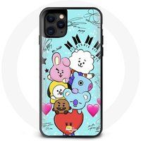 Maniacase Etui voor iPhone 11 Pro BTS BT21 Van Tata Chimmy Cooky Rj Koya Shooky Et Mang