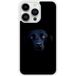 iPhone 14 Pro Chien noir bedrukt siliconen hoesje