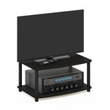 Furinno TV-standaard zonder gereedschap, grijs/zwart (espresso/zwart)