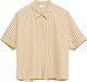 comma Blouse Lichtbruin Gestreept
