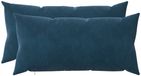 vidaXL - Kussensloop - 2 stuks - HEERLEN - Blauw - 40 x 80 cm - Katoensatijn