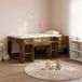 Maison Exclusive Lit bébé exclusif avec espace de rangement, en bois de chêne fumé, dimensions 80 x 160 cm