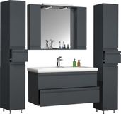 VCM Ensemble de meubles de salle de bain Silora XL 100 cm anthracite