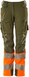 Mascot Accelerate Safe Pantalon met kniezakken 19178-511 - mosgroen/hi-vis oranje - C48
