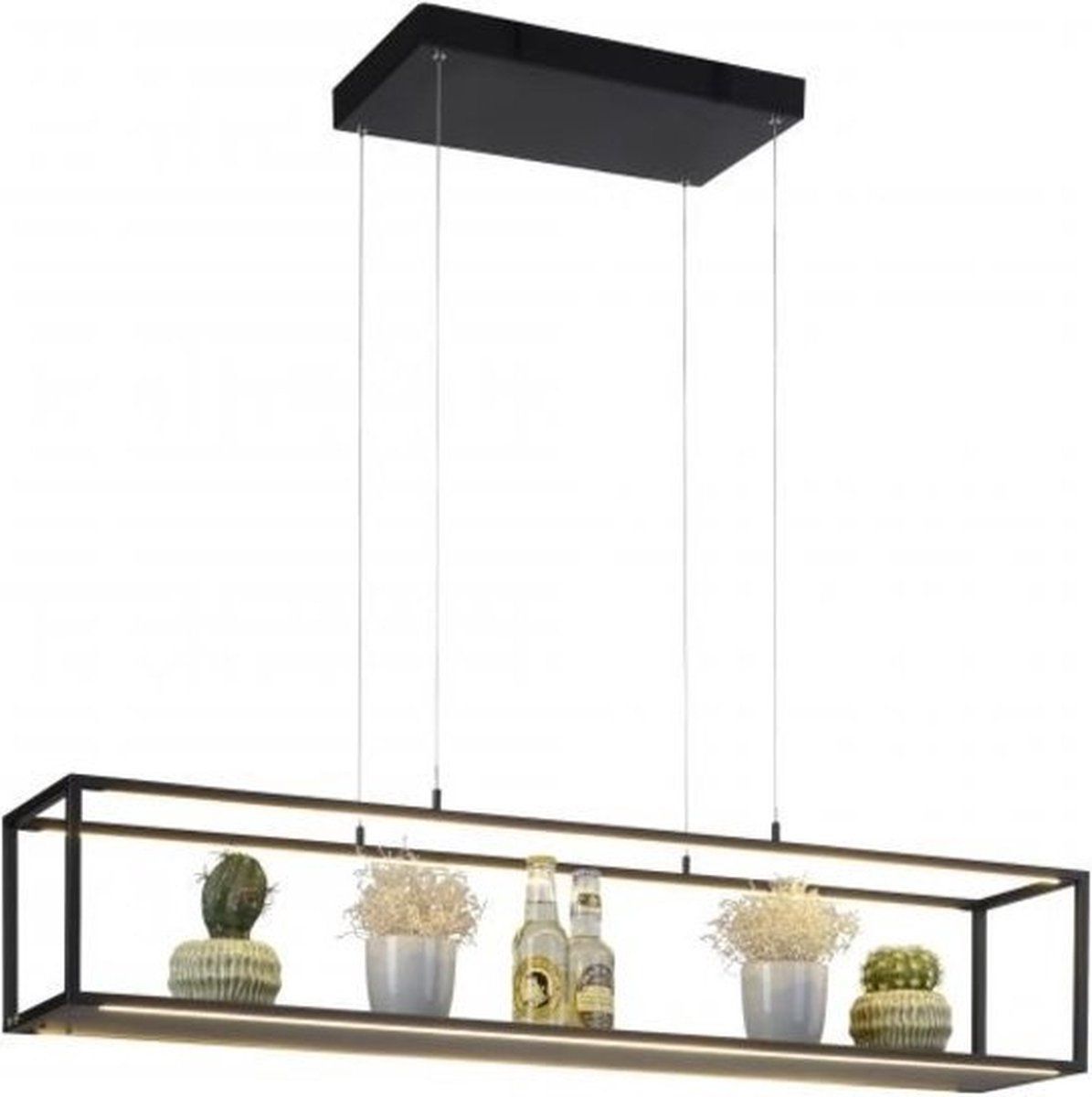 PAUL NEUHAUS Hanglamp Contura Zwart 105cm incl. Dimmer