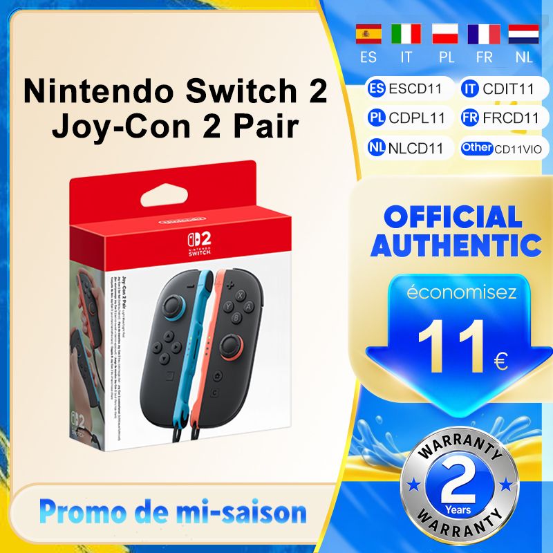 Nintendo Switch 2 Joy-Con 2 paar - Lichtblauw/Lichtrood