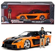 Jada Toys Fast & Furious Han 1995 Mazda RX7 1:24, speelgoedauto, raceauto, bekend van de gelijknamige filmserie