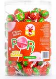 Hirsch - Super Bubble Lolly - Strawberry - 100x17 Gram - Lollie