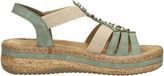 Rieker Sandalen Plat - mint - Maat 36 - Vrouwen - Sleehak - Synthetisch - Lente/Zomer 2024